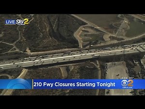 Days long closure of westbound 210 Freeway begins Wednesday evening