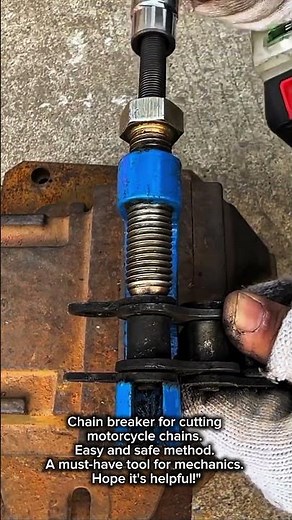 Cut Motorcycle Chain Easily 😊 | Chain Breaker Tool #ChainBreaker #MechanicTools #DIY #BikeRepair