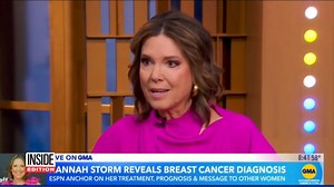 ESPN anchor Hannah Storm has revealed she has breast cancer. The ESPN sportscaster opened up about her diagnosis with Robin Roberts on ”Good Morning America.” | Inside Edition