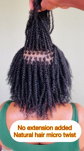 How to micro twist with your own natural hair #tiktokghana🇬🇭 #ghanahairdresser #foryoui #microbraids #twostrandtwist