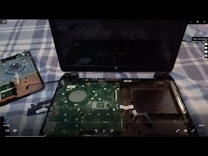 How To Disassembly HP 15 Notebook, 15 f233wm Laptop To Remove Hard Drive and Repair Motherboard.
