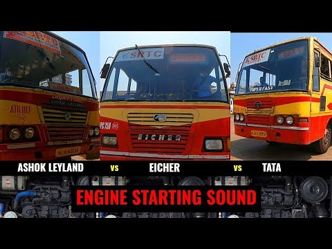ksrtc bus starting sound | Ashok leyland vs Eicher vs TATA 🔥🔥😍