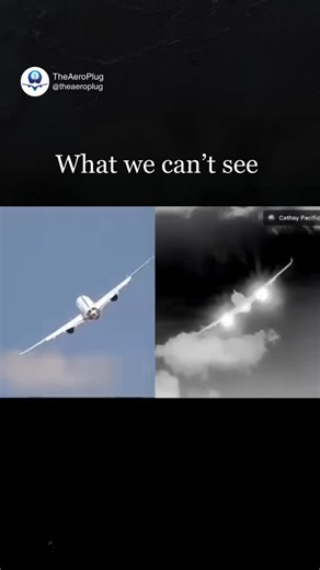 Aviation Videos | Planespotting | Edits on Instagram: "To the naked eye, an aircraft’s exhaust is invisible — but that doesn’t mean it isn’t there. On one side of this video, you’re seeing a normal view of an aircraft engine where the exhaust blends seamlessly into the surrounding air. On the other, Schlieren imaging and infrared thermography reveal what our eyes can’t detect: shock waves, pressure changes, and hot exhaust gases flowing away from the engine. Schlieren techniques visualize change