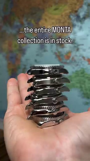 Now that the Atlas collection is back in stock, and there are still a few Triumphs available, the entire MONTA collection can be yours. But only while supplies last. When the last Triumph is sold this generation will be retired to make way for a new version. And the mint Noble is almost sold out. Don’t be filled with regret if that MONTA you’ve had your eye on suddenly sells out. Recast your timeline today at www.montawatch.com. PRECISELY TIMELESS | MONTA