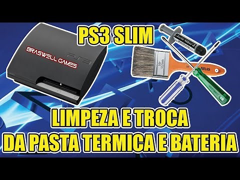 Como desmontar o PS3 Slim - Limpeza e troca da pasta térmica | TUTORIAL
