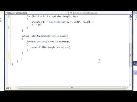 C Sharp Tutorial Snake Game - Part Two Controlling the Snake