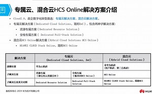 20.1 华为云专属云、混合云HCS Online解决方案介绍