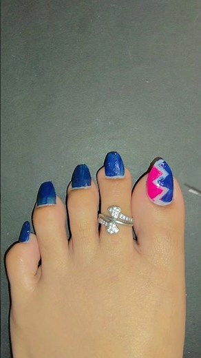 ✨💅 Easy toenailart design At home 🏡 #toenailart #easynailart #nailart #nail #footnails #nailaholic