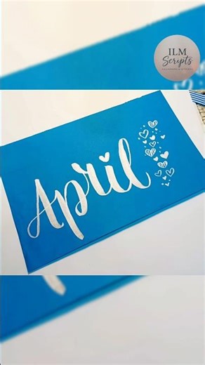 💙#calligraphy #handlettering #shorts #ytshorts #shortsfeed #viral #viralvideo #short #april #yt #art