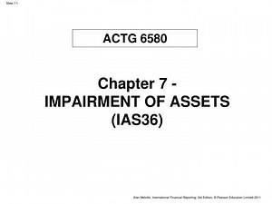 Chapter 7 - IMPAIRMENT OF ASSETS (IAS36) - SlideServe