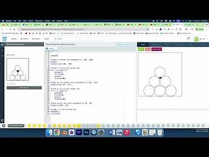 Computer Science CodeHS #610 Circle Pyramid with Comments