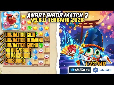Angry Birds Match 3 mod Apk Terbaru 2026 v9.6.0 || No Password