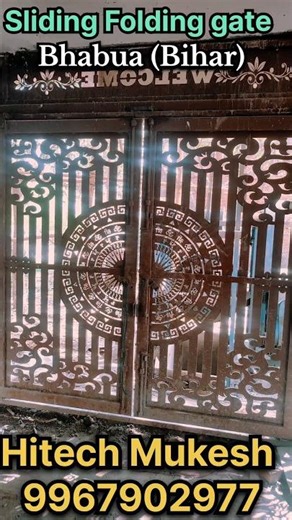 🔥⚡Big size Sliding Folding Gate for new House #slidingfoldinggate #foldingslidinggate #shorts