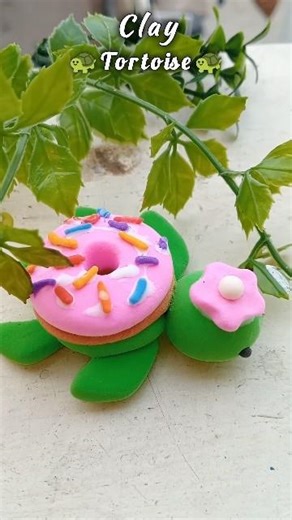 Diy Clay Tortoise Making 🐢 #clayart #claycraft #turtoise #claymodeling #diy #art #minnihandcraft
