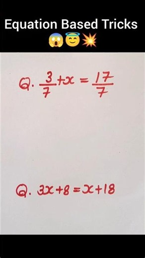 How to solve Equation?? #maths #mathstricks😎 #equation #ssc #education #shortsfeed #sscexam #shorts