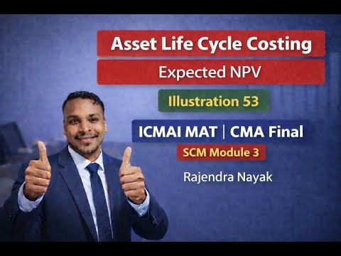Illustration No 53 | Asset Life Cycle Costing | Expected NPV |SCM |CMA FINAL | SYLLABUS 2022