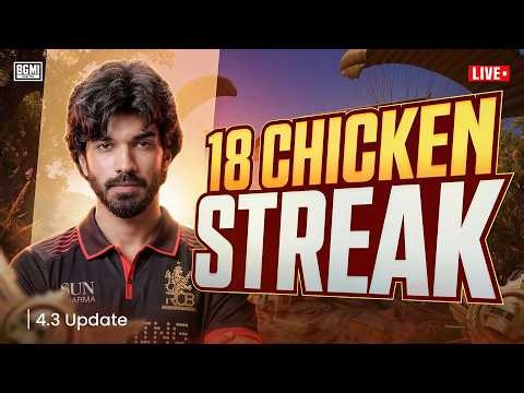 BGMI LIVE 18 WWCD STREAK CHALLENGE - #iQOO #iQOO15R