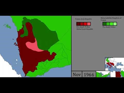 North Yemen Civil War - Every Month (1962-70)