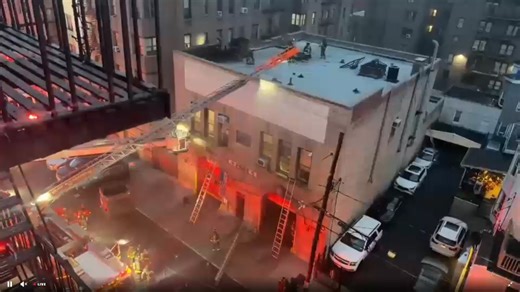 Firefighters blocked from escaping down stairs in Bronx firehouse blaze