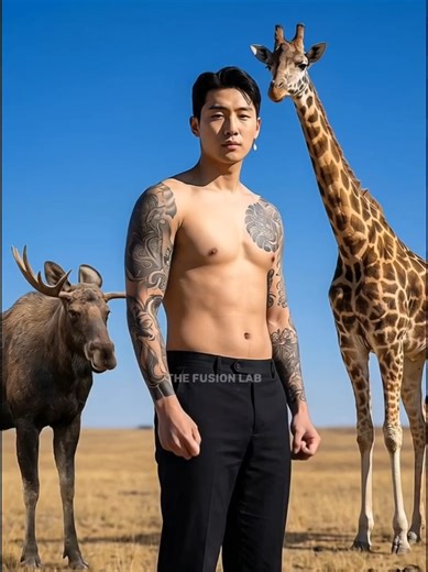 Transformasi Kreatif: Fusion Manusia, Moose, dan Jerapah
