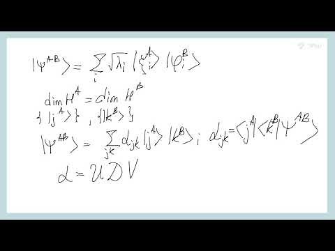 Schmidt decomposition - Physical Basics of Quantum Computing