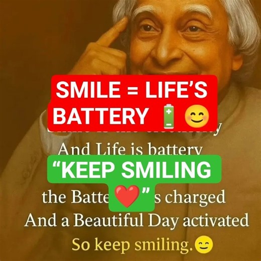 Smile = Life’s Battery 🔋😊 | Keep Smiling, Keep Shining ✨#motivationalvideo#successmindset#comeback