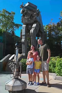 Managed to get an out-of-this-galaxy Tiny World Magic Shot before the AT-AT spotted us! On your next visit to Disney's Hollywood Studios, be sure to grab this Magic Shot near the entrance of Star Tours – The Adventures Continue! 💫 | Disney PhotoPass Service