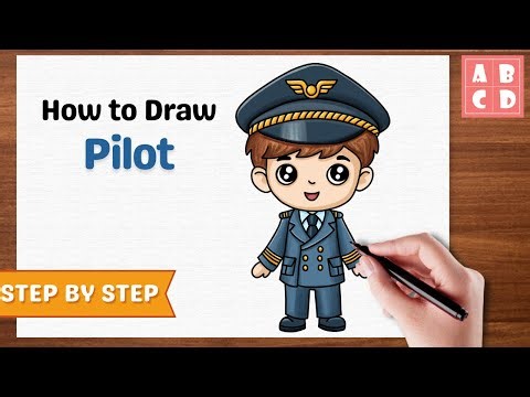 How to Draw an Airplane Pilot Easy Step by Step for beginners