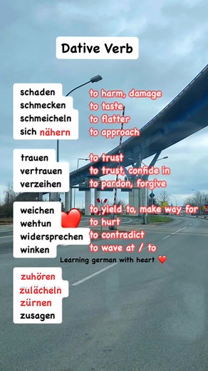 16K views · 157 reactions | Examples of dative verb in German . #learn #vocabulary #german #deutschland #english #school #deutschlernen | Learning German with heart | Facebook