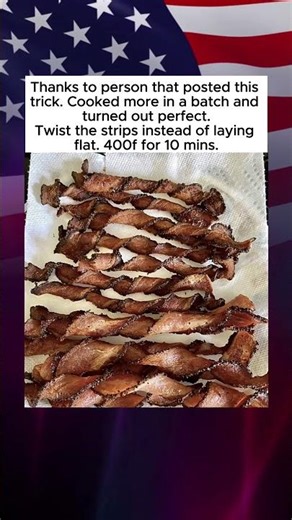 Twist Your Bacon Strips Instead of Cooking Them Flat