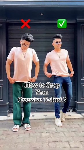 2.4K views · 10K reactions | DIY Oversized T-Shirt, T-Shirt Transformation, Easy Crop Hack, Upcycled Fashion, No-Sew T-Shirt Crop, Thrift Flip, DIY Clothing Hack, Fashion DIY, Wardrobe Refresh, Step by Step, Easy Tutorial, Quick Hack, Before & After, Fashion Hack, DIY Style, Trendy Outfit Hack #reels #viral #trending #diyfashion #oversizedtshirt #tshirtcrop #easyfashionhack | Allen Choudhary | Facebook