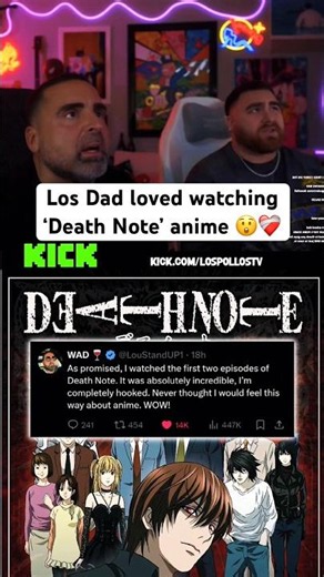 Los Dad LOVED Watching 'DEATH NOTE' Anime 🤯 #lospollostv #anime #deathnote