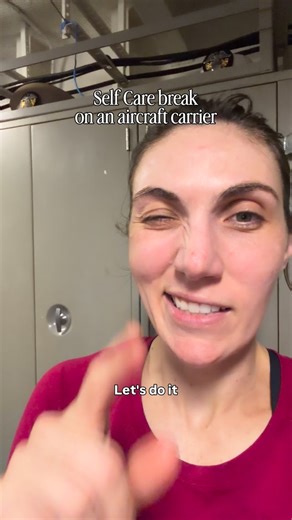 Alexis Travis | Navy Officer + Wife + Mom on Instagram: "🧖‍♀️ First, let me say that it is a privilege to have a sink in my room (and… to have a room) so I can do this stuff with some privacy… its impossible to convey how grateful (and undeserving) I feel to have these niceties out here... and I still am less than half as good at taking of myself as many of the incredible women and men on this boat who share bathrooms with may more people and have much less space than I do. There are lots of gr