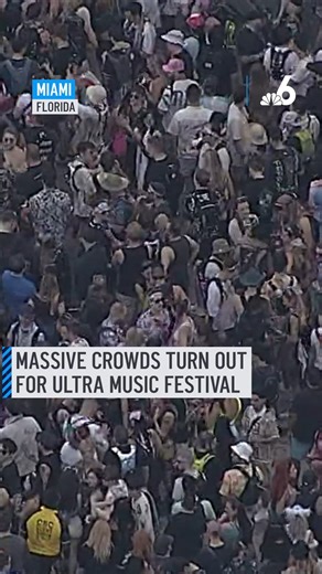 128K views · 761 reactions | The Ultra Music Festival is back and massive crowds are already turning out to the Magic City! In its 25th year, the Ultra Music Festival returns to downtown Miami's Bayfront Park for three days of EDM acts from around the world. #ultra #music #festival #miami | NBC 6 | Facebook