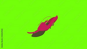 Style shoe icon animation cartoon object on green screen background