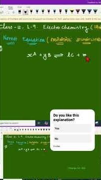 Nernst Equation explanation class 12