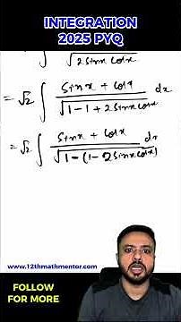 Integration CBSE 2025 PYQ Solved | CBSE Class 12 Maths