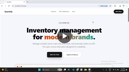 Quantefy - An open-source, Progressive Web Application (PWA) designed to streamline inventory and order management . Built with scalability and developer flexibility in mind, it provides real-time… | Syed Minhaj ul haque