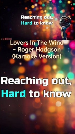 Lovers In The Wind - Roger Hogdson #karaoke