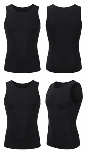 Men's 1 Piece Plain Waist Compression Tank Top, High Stretch Seamless Shapewear, Tummy Control, Casual Comfy, All Seasons, Workout Shapewear #mensunderwear #workoutfits #tummycontrolleggingss #shapewearswimsuit #bodysuitobsessed #fullbodyshapewear #paddedshapewear #bestshapewear #fittedtanks #tummycontrolshorts