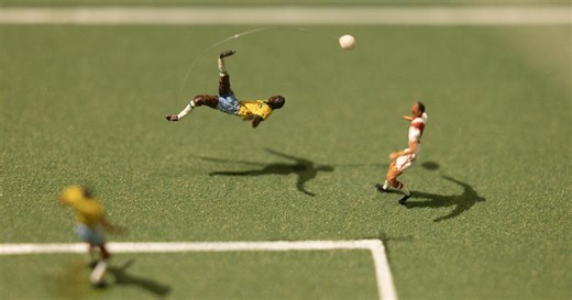 Tiny soccer moments made with gum wrappers scream ‘Fútbol Is Life’ at LACMA