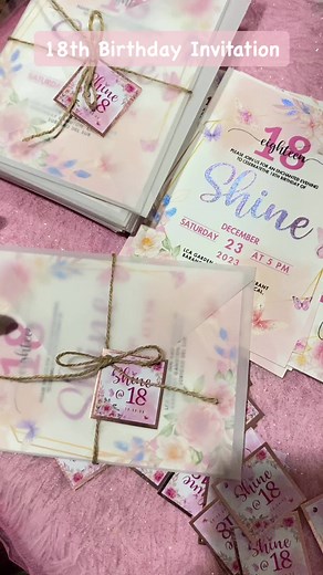 1.9K views · 3 comments | 18th birthday invitation 勺 #invitations #debut #shine #fbreelsfypシ゚viral #fbreelsvideo #reelsforyou #reelsvideos | CalLeigraphy | Facebook