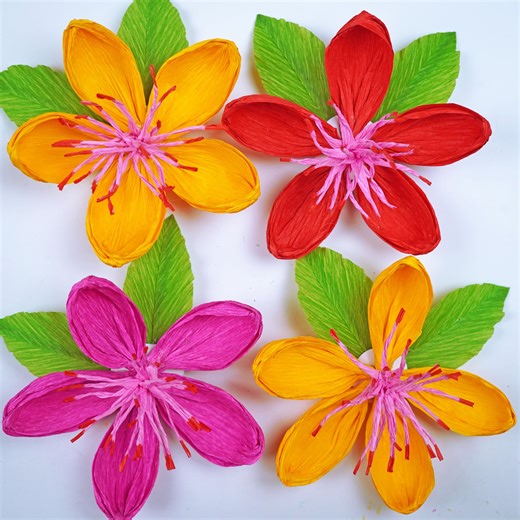 Realistic Flowers Making Step by Step || DIY Handmade Crafts Idea For Home Decoration #diy #crafting #handmade #flowers | Creative Art & Craft Ideas