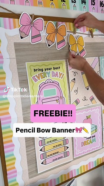 Pencil Bow Garland Classroom Decor Ideas