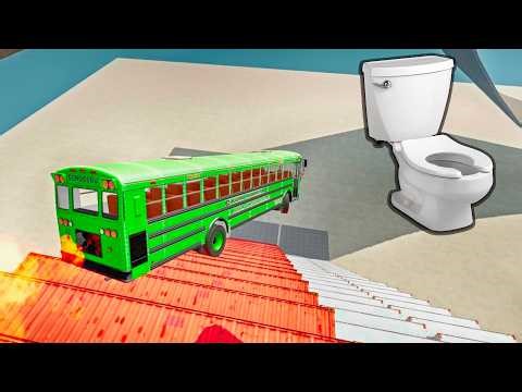 Unbelievable School Bus Stairs Jumps Down – BeamNG Drive Realistic Crash Test Compilation