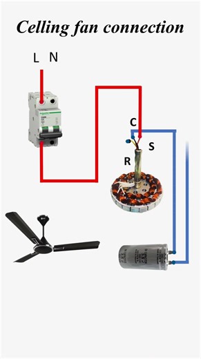 How to Wire a Ceiling Fan – Complete Connection Diagram #FanWiringDiagram#ElectricalWiring