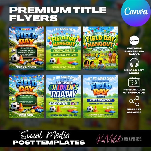 Editable Field Day Flyer Template, Sports Day Design, School Event Poster (digital Download) - Etsy