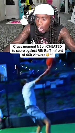 Crazy moment N3on CHEATED to score against Riff Raff on stream#n3on #kaicenat #crazy
