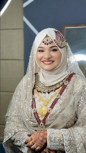 Bridal hijab tutorial, bridal hijab rolling video #bridalhijab #bridalhijabtutorial #hijabibride