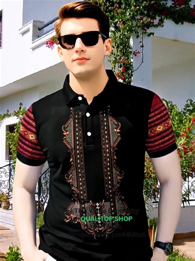 Ethnic Barong Lapel Button Shirt for Men